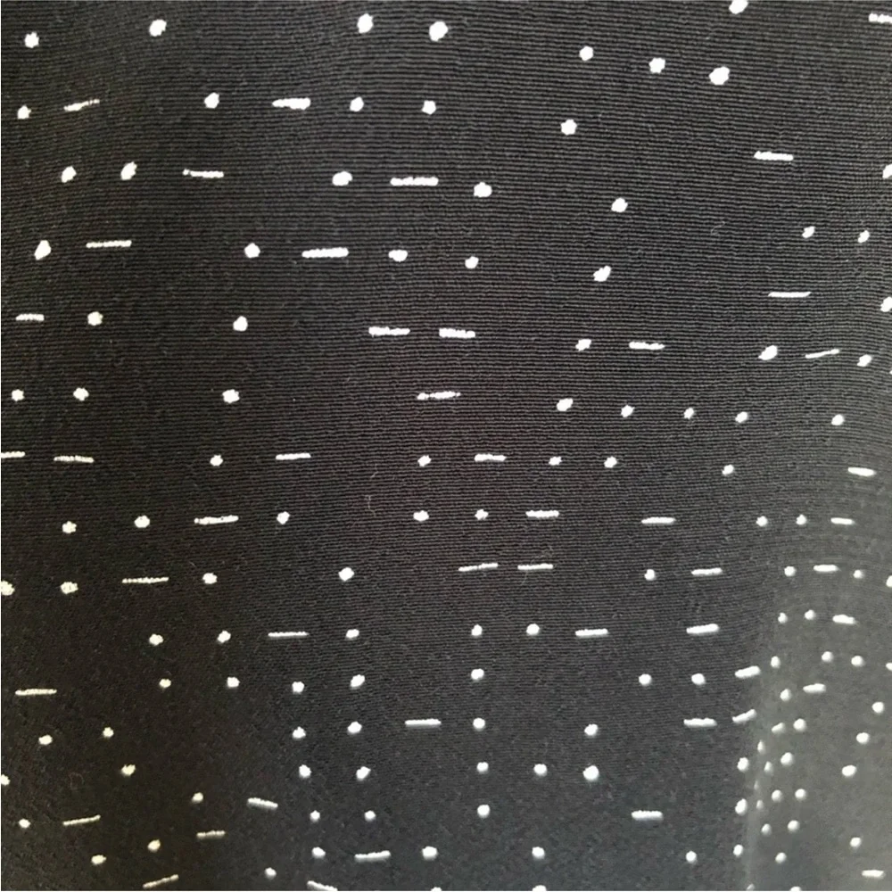 Eileen Fisher Black and White Speck Morse Code Duster Wrap Kimono Cardigan